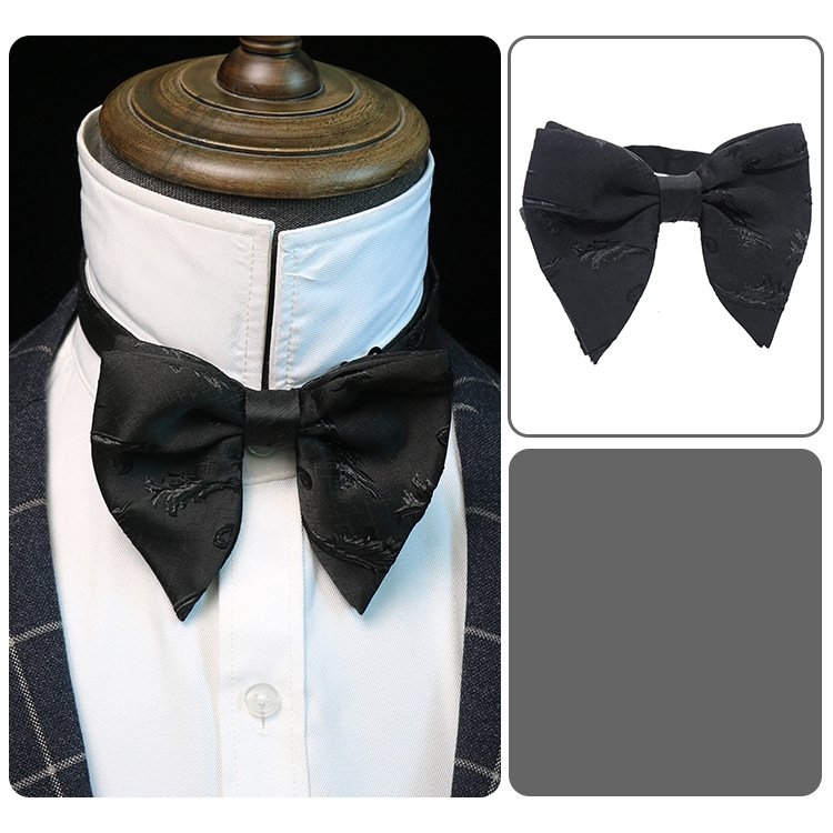 Men's 1200 Needle Jacquard Polyester Floral Bow Tie Casual Business