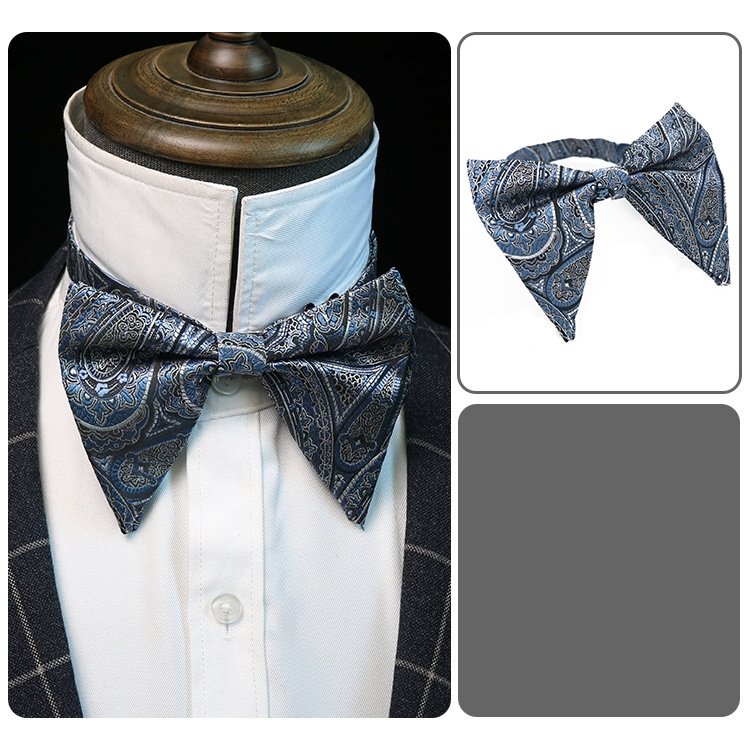 Men's 1200 Needle Jacquard Polyester Floral Bow Tie Casual Business