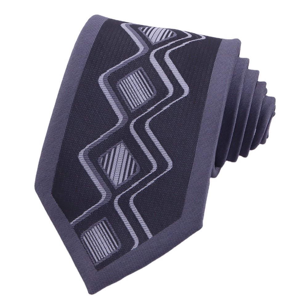 RunLin Factory Modern Handmade Customized Business Silk Woven Jacquard Fabric Ties for Men