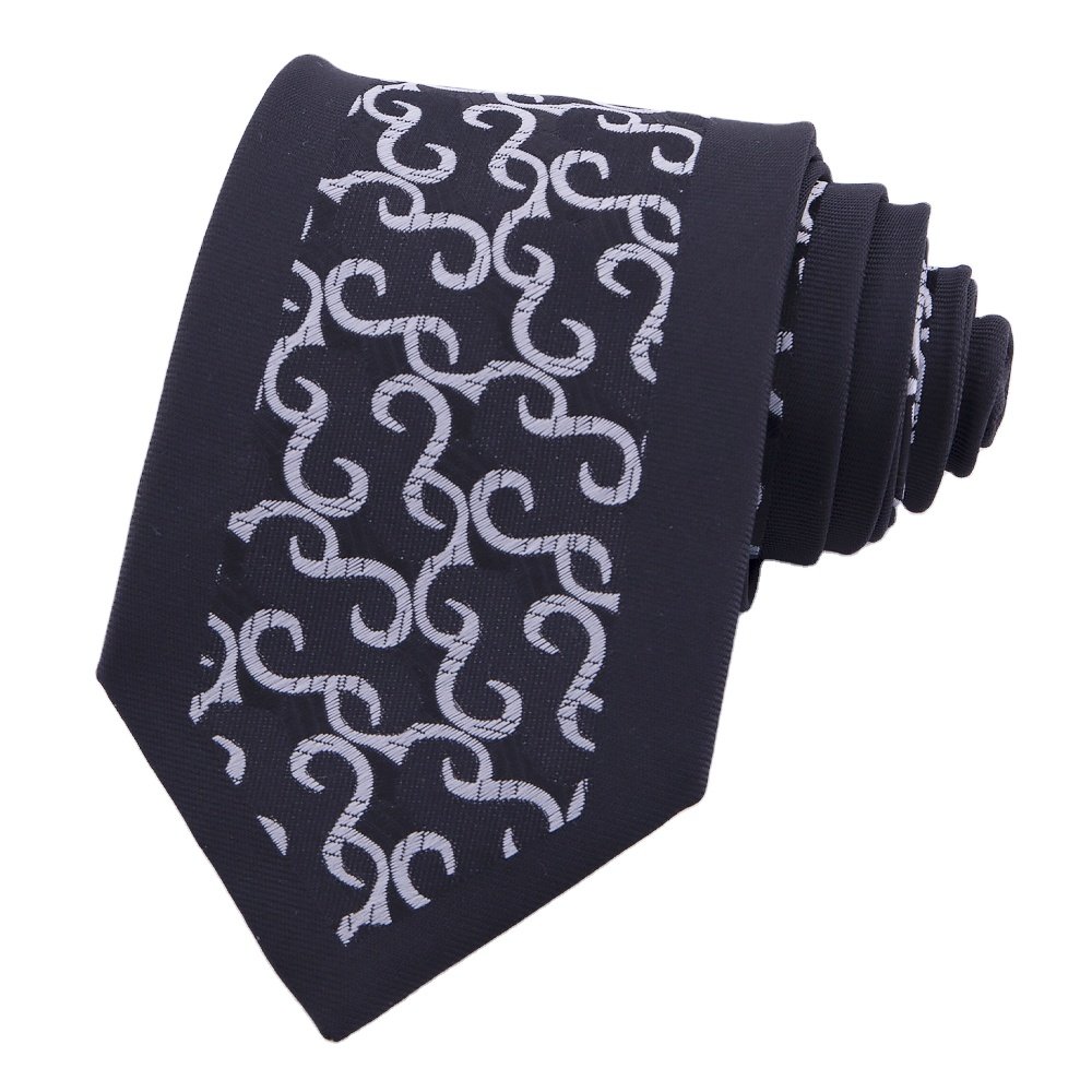 RunLin Factory Modern Handmade Customized Business Silk Woven Jacquard Fabric Ties for Men