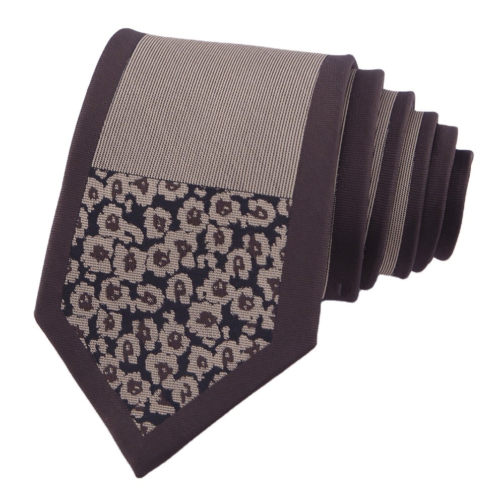 RunLin Factory Modern Handmade Customized Business Silk Woven Jacquard Fabric Ties for Men