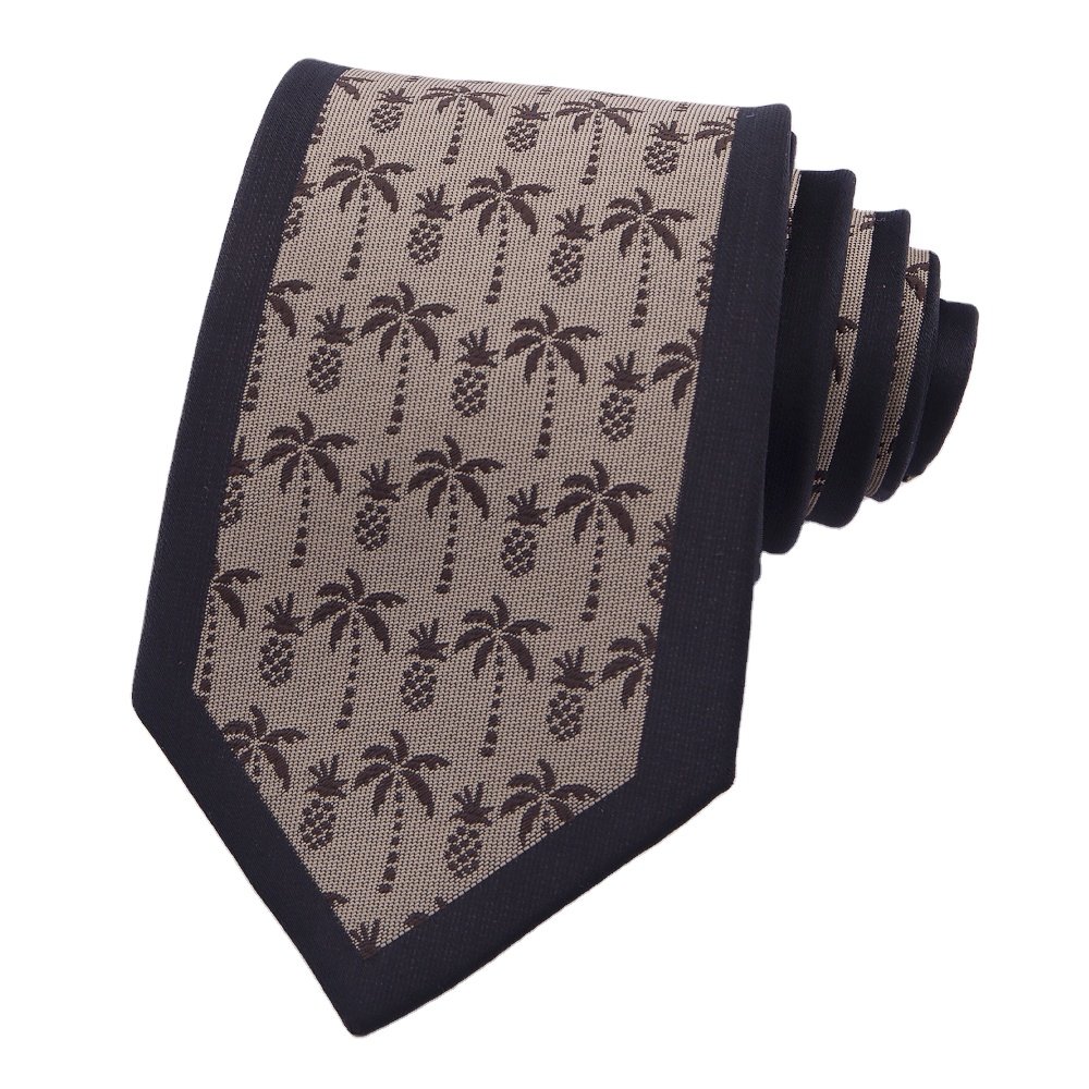 RunLin Factory Modern Handmade Customized Business Silk Woven Jacquard Fabric Ties for Men