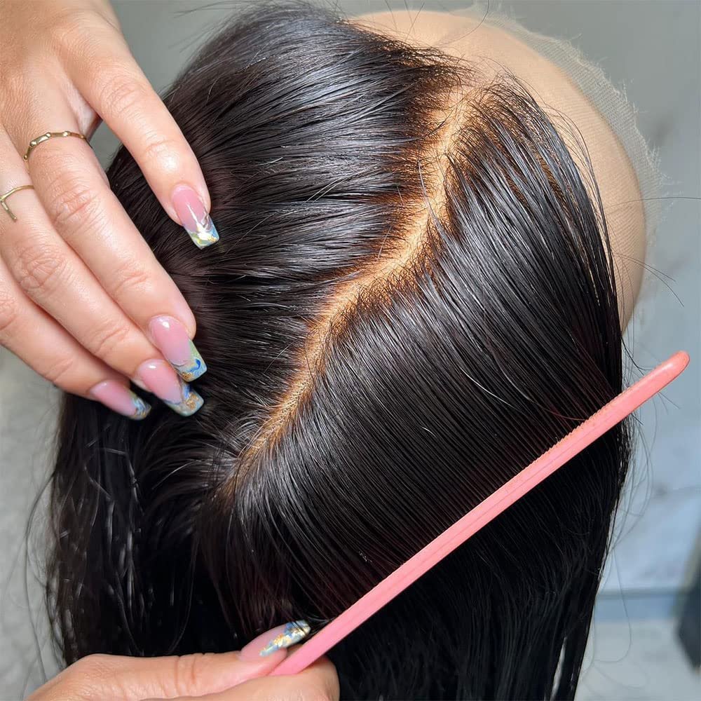 Straight Human Hair Lace Front Wig Human Hair For Black Women Silk Base Wig