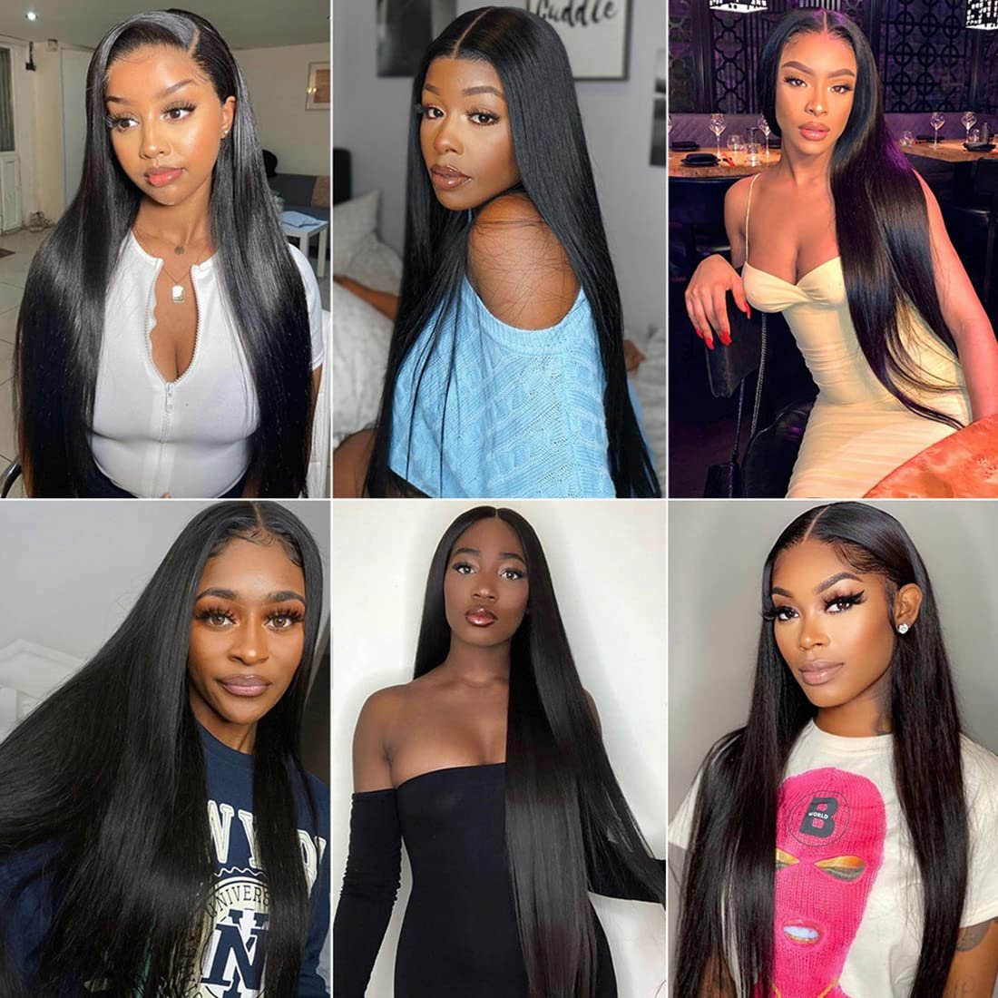 Straight Human Hair Lace Front Wig Human Hair For Black Women Silk Base Wig
