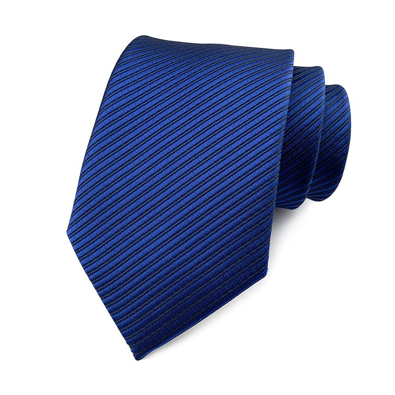 Available Business tie solid color high density polyester woven men's tie