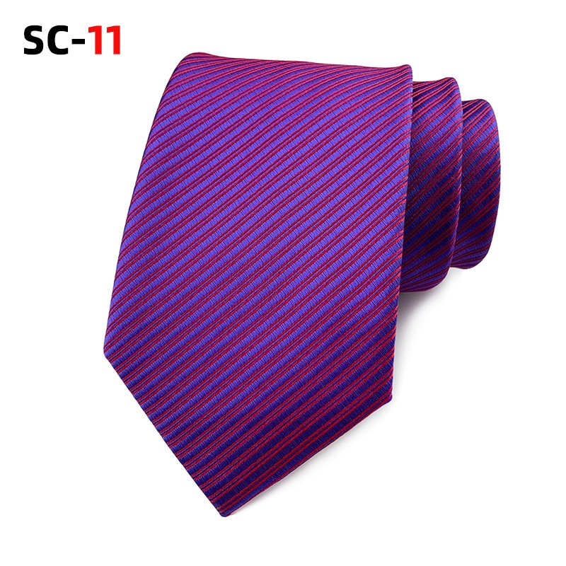 Available Business tie solid color high density polyester woven men's tie