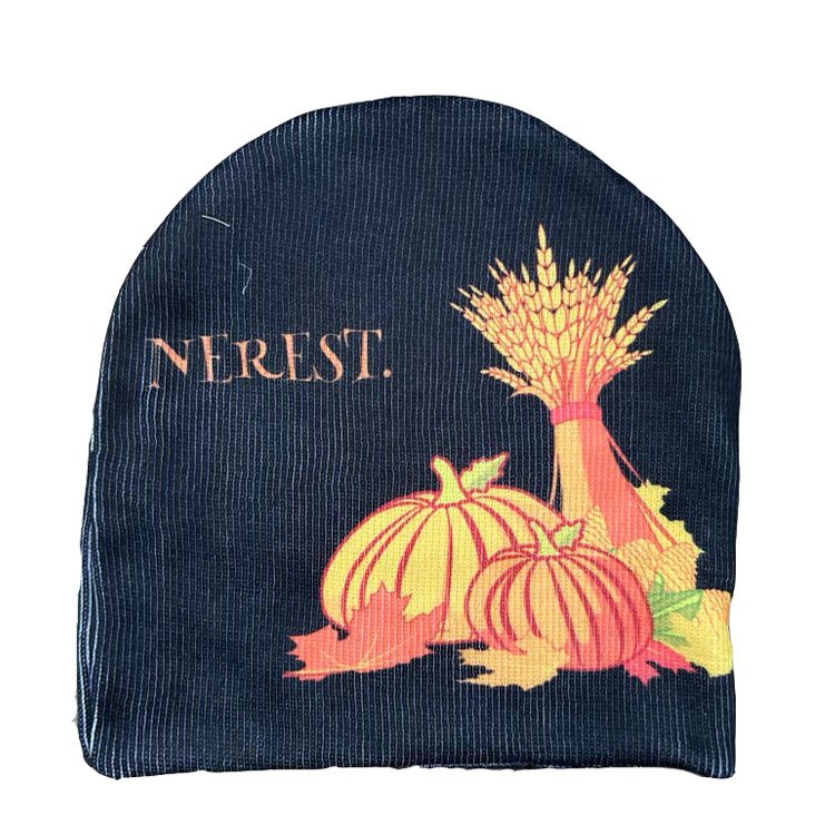 Wholesale Custom Logo Embroidery Custom Sublimation All Over Printed Y2K Unisex Knit Winter Cuffless Beanie Hat LOW MOQ