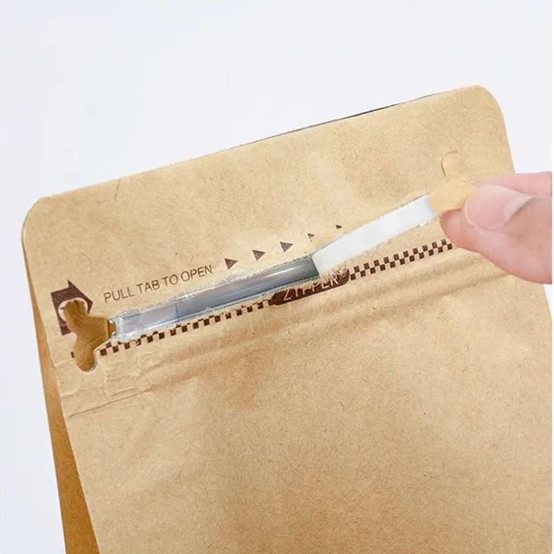 Biodegradable Compostable 250Gr Tin Tie Flat Bottom Coffee Kraft Paper Pouch Packaging Tea Coffee Bag With Valve To Pack Coffee