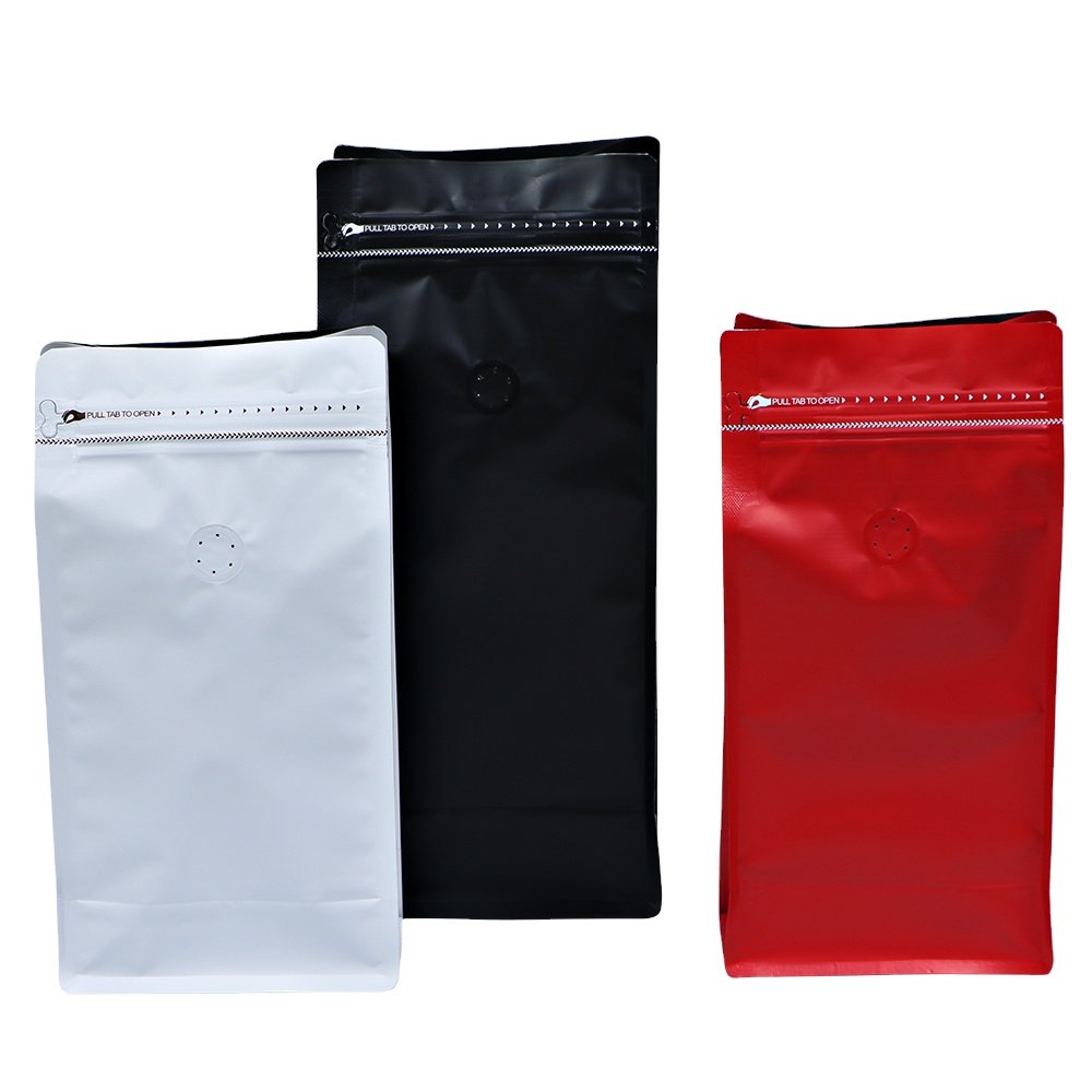 New design OEM high quality tin tie block waterproof bottom coffee kraft coffee Bags for coffee
