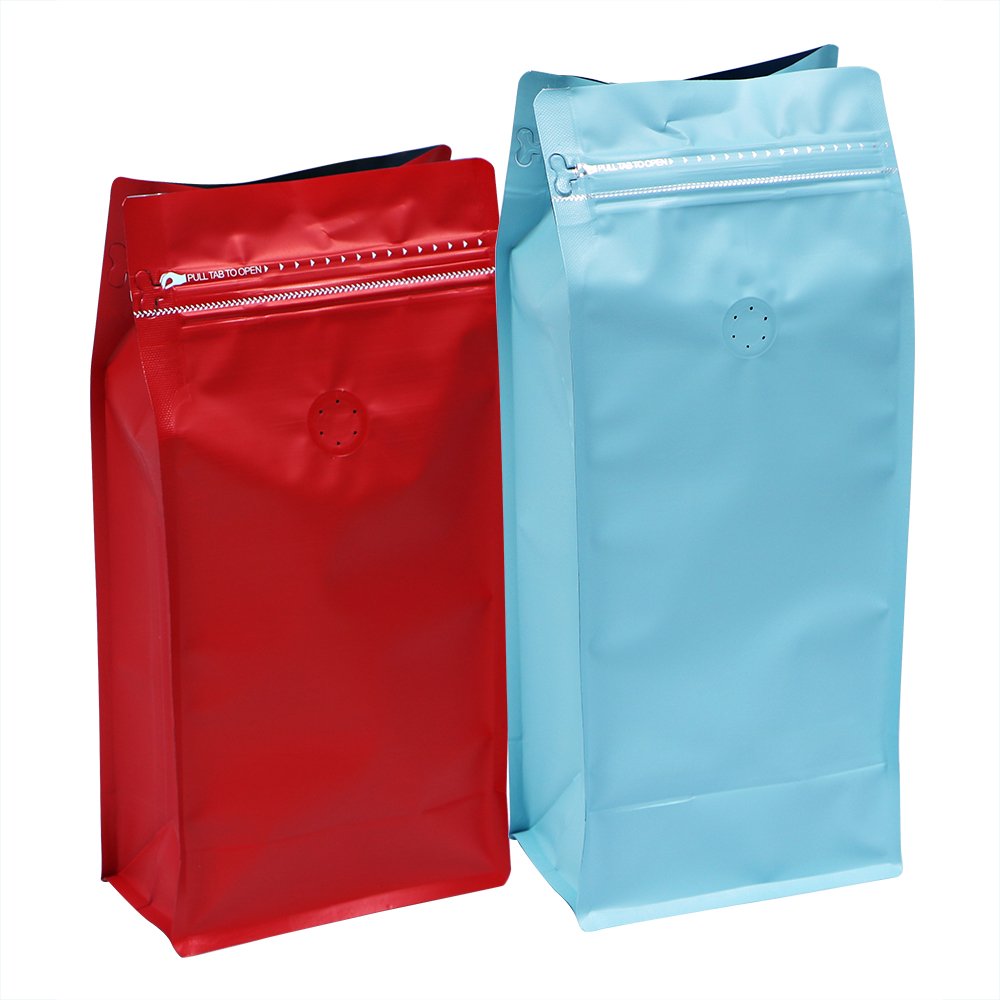 New design OEM high quality tin tie block waterproof bottom coffee kraft coffee Bags for coffee