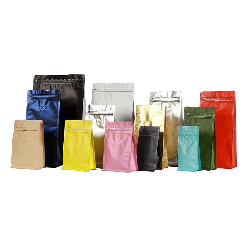 New design OEM high quality tin tie block waterproof bottom coffee kraft coffee Bags for coffee