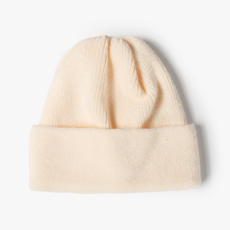 Customized logo Wholesale knitted woolen hat trend fashion solid color warm men's and women's cold hats