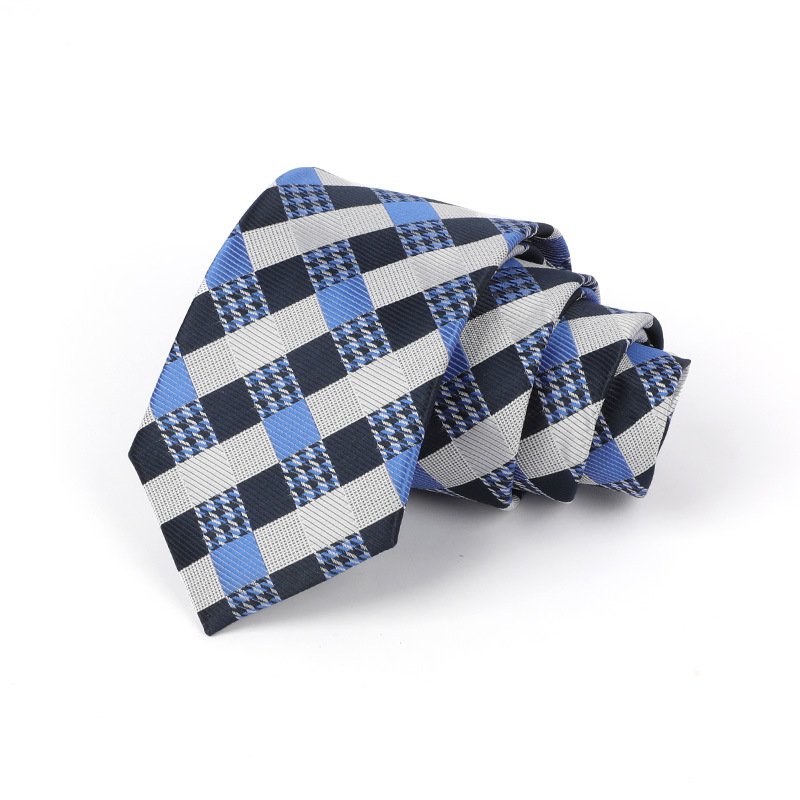 Hot seller 8cm tie men formal wedding groom striped hand tie Business suit shop fashion tie Brown