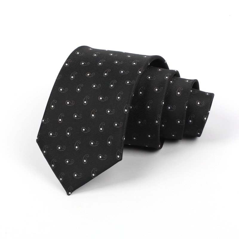 Hot seller 8cm tie men formal wedding groom striped hand tie Business suit shop fashion tie Brown