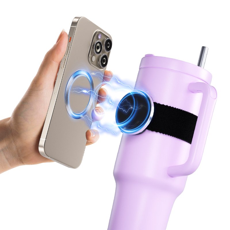 Adjustable Waterproof Magnetic Wrist Strap Stand Portable Sports Fitness Cup Holder with Flexible Desk Usage