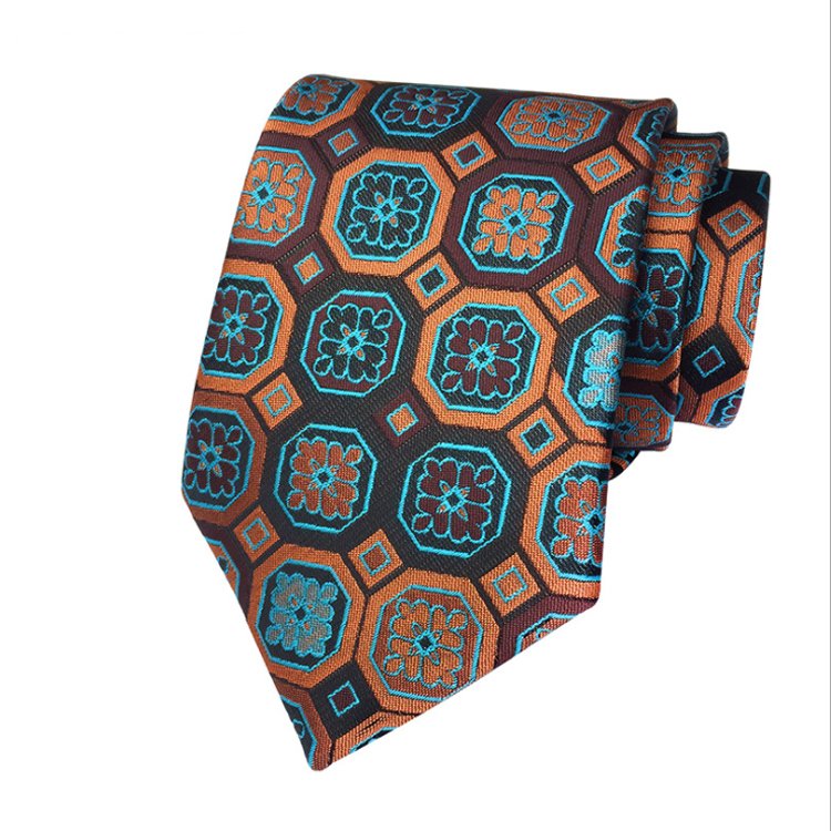 Custom Polyester Lattice Neck Ties For Men Classic Paisley Necktie Jacquard Woven Neck Tie