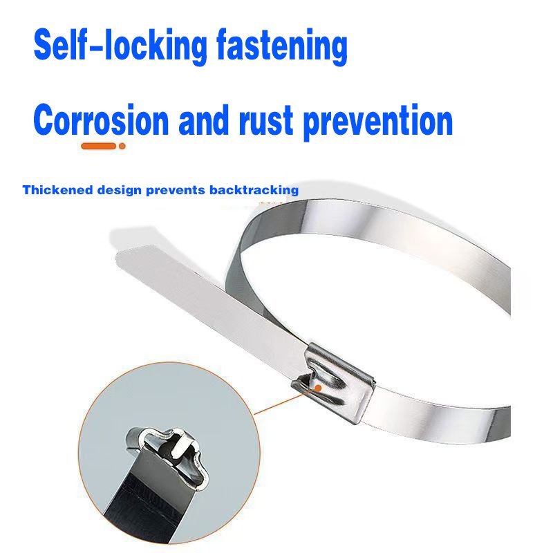 Cable Tie with Stainless Steel Self-Locking Type