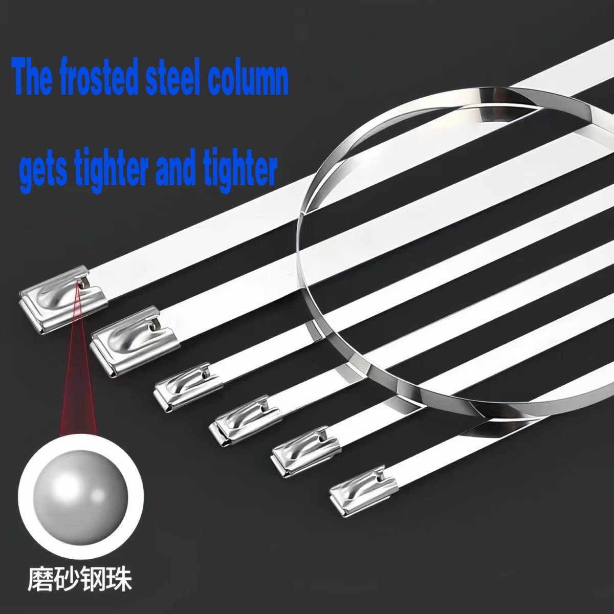Cable Tie with Stainless Steel Self-Locking Type