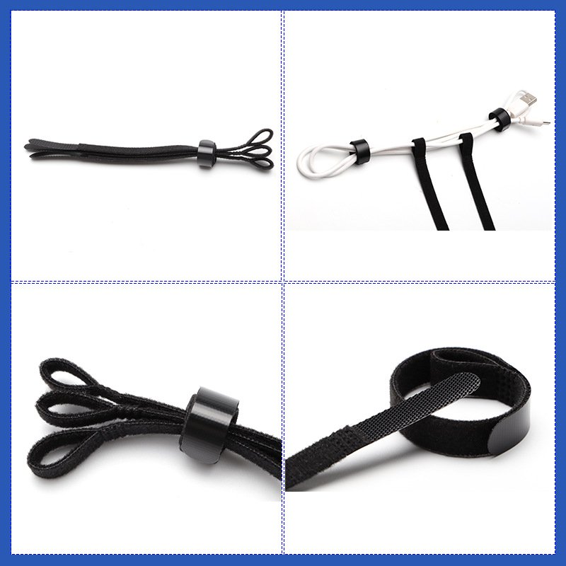 Wholesale P Type Velcro Strap cable ties Reusable nylon hook and loop tape for Binding supplies