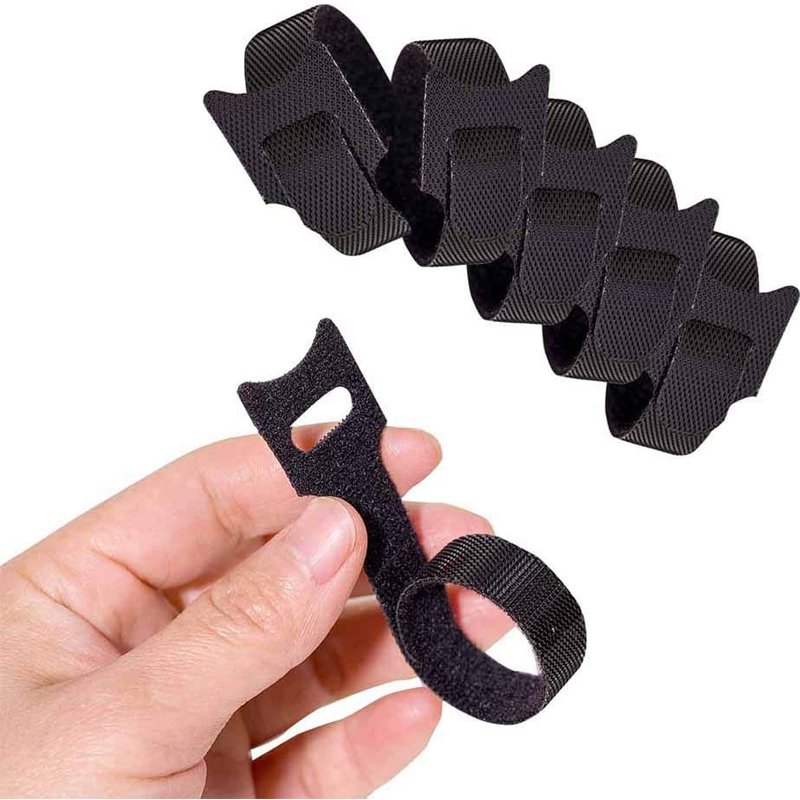 Custom Logo Reusable Cable Ties Multi-purpose Hook And Loop Cable Straps Wire Ties Cable Organizer For Home And Office
