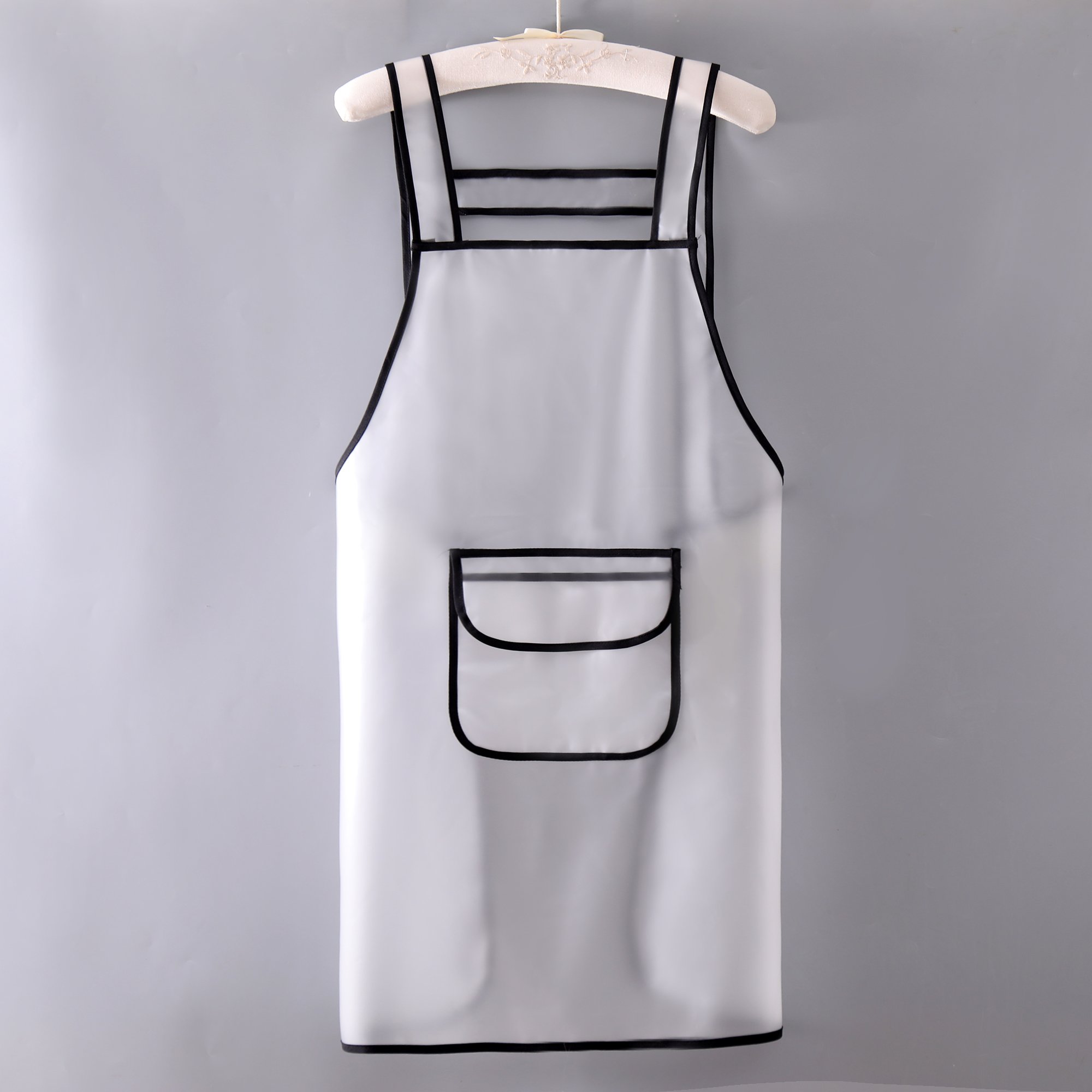 China Supplier Provide Baker Apron Custom Adjustable Neck Tie Apron TC Navy Blue Kitchen Cook Apron