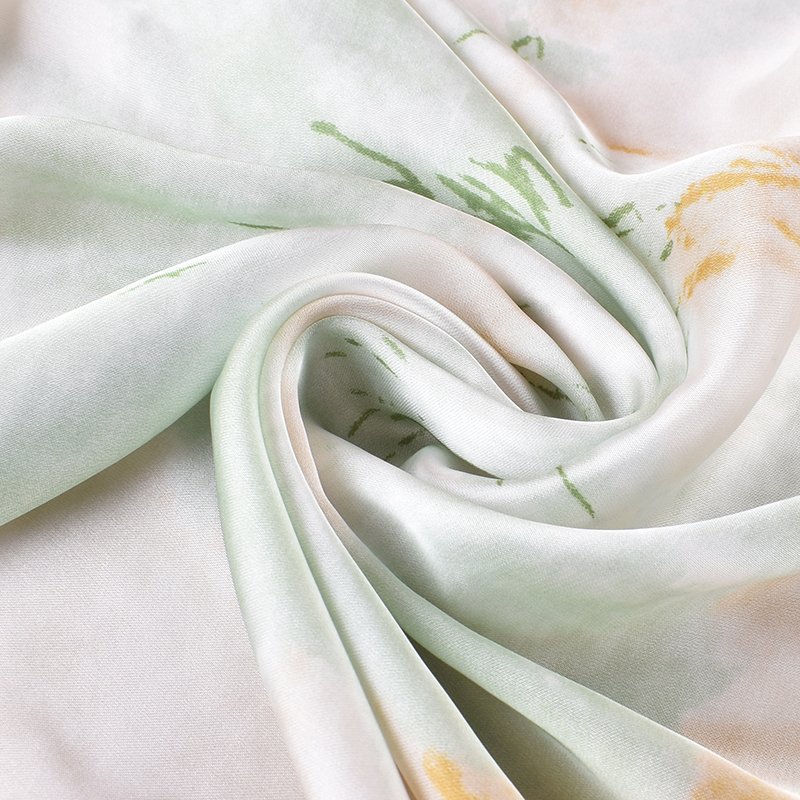 2024 Hot Sale Square Scarf High Quality Polyester Hair silk satin Scarf Custom Logo Tie-dye Kerchief Scarf Bandana for women
