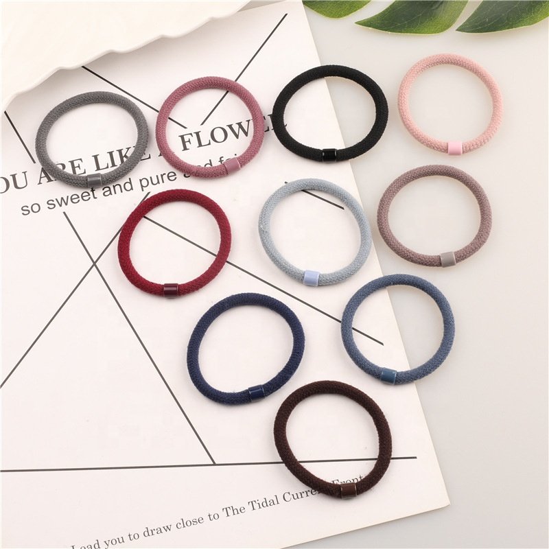 Korean simple style hair band high quality elastic hair ties women hair accessories