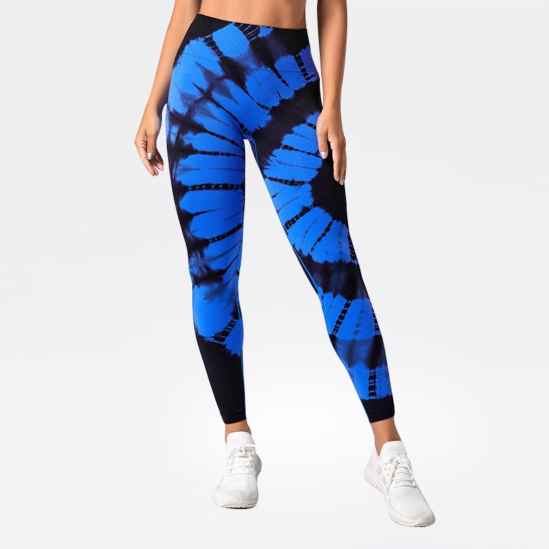 High Waist Fitness Yoga Pants Cross Tie Dye Butt Lift Workout Leggings Women's Yoga Pants Hip Leggings