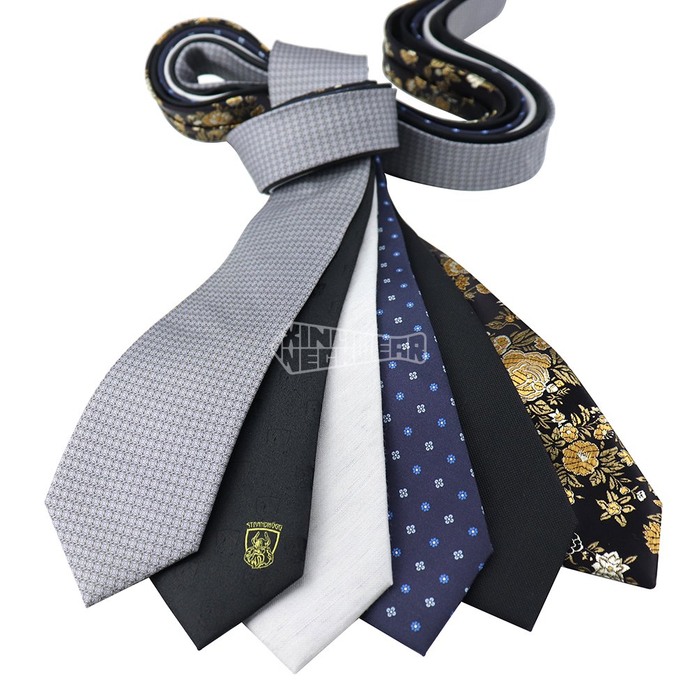 Custom Logo Silk Woven Jacquard Necktie Business Suits Men Ties Stain Resistant Accessories Embroidered Tie
