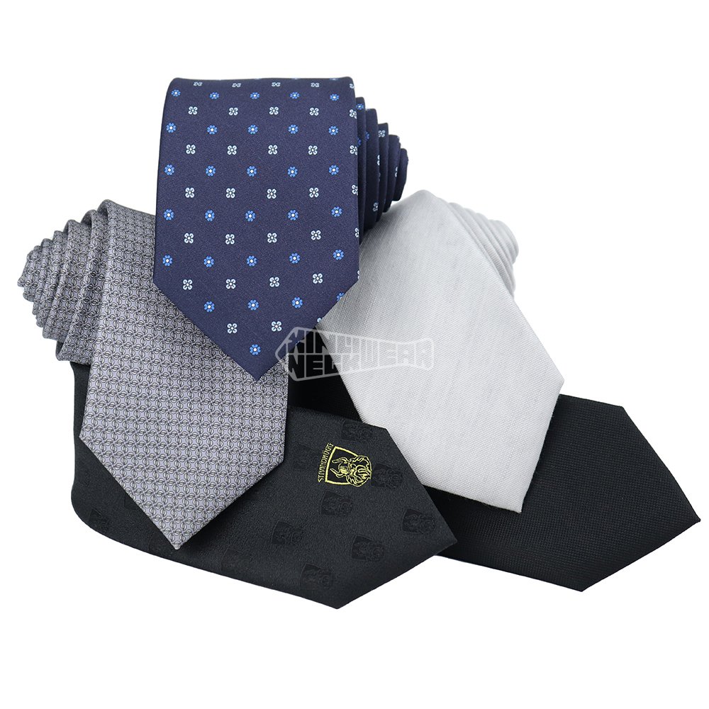 Custom Logo Silk Woven Jacquard Necktie Business Suits Men Ties Stain Resistant Accessories Embroidered Tie