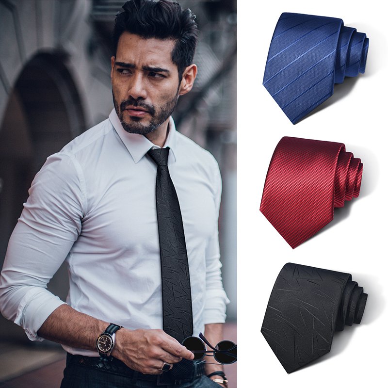 Wholesale New 8CM Hand Knot Grey Burgundy Black Mens Ties for Wedding Grooms