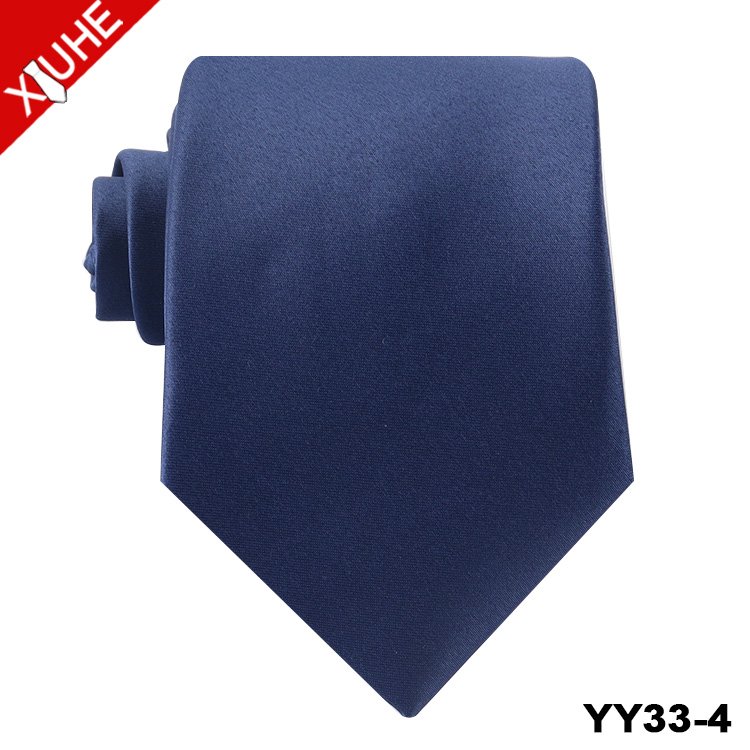 Cheap Mens Satin Tie Custom Color Black Necktie Solid Mens Custom Polyester Ties