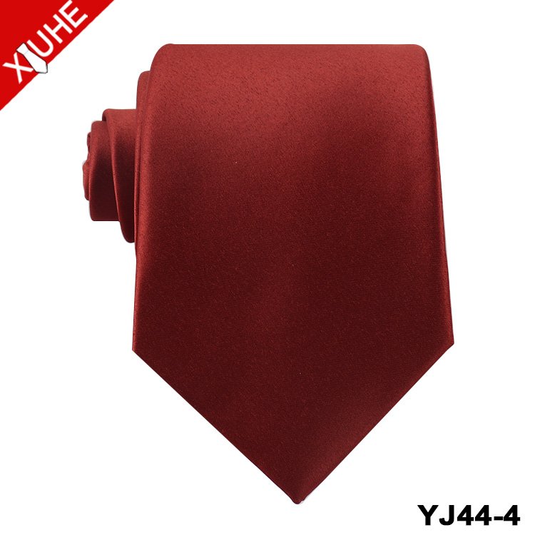 Cheap Mens Satin Tie Custom Color Black Necktie Solid Mens Custom Polyester Ties