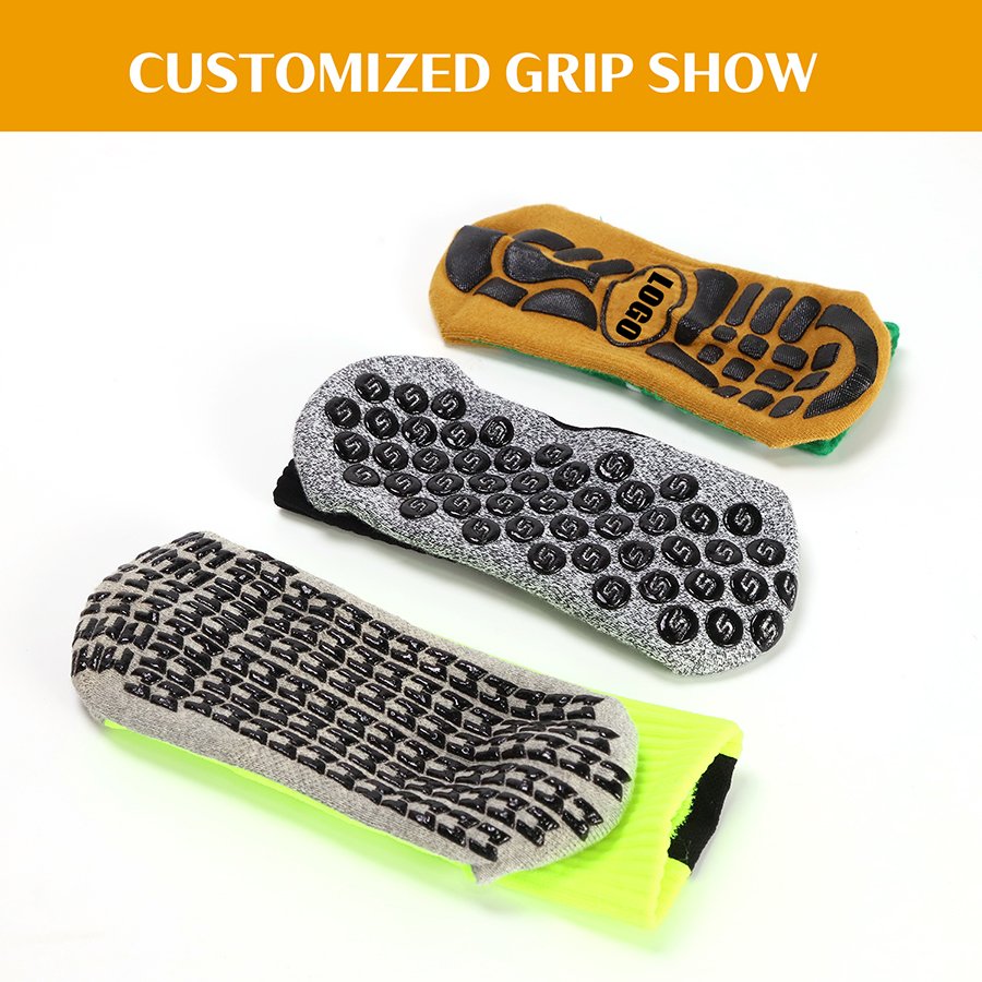 FREE DESIGN & MOCK-UP custom logo soccer grip socks anti-slip grippy football socks for soccer
