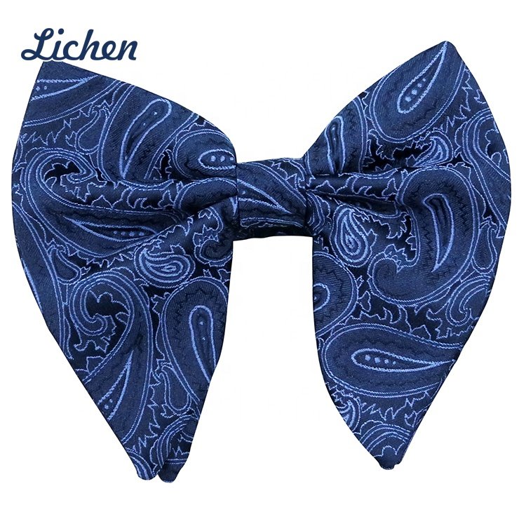 Handmade Bow Tie Set With Pocket Square Handkerchief Brooches and Cufflinks For Men
