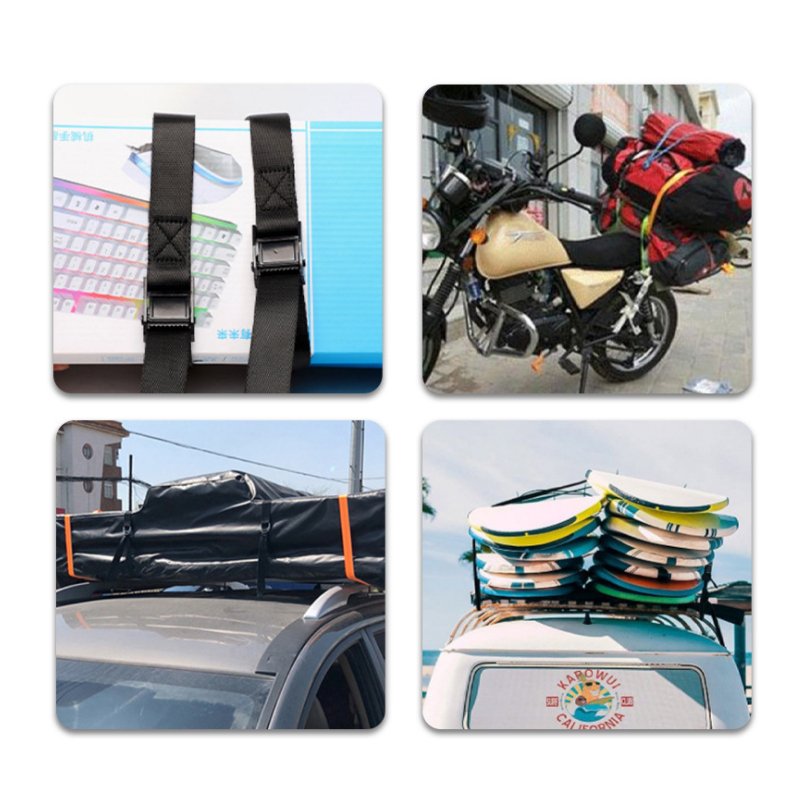 inch 250kgs soft loop motorcycle adjustable tie down straps zinc alloy cam lock buckle cargo lashing straps