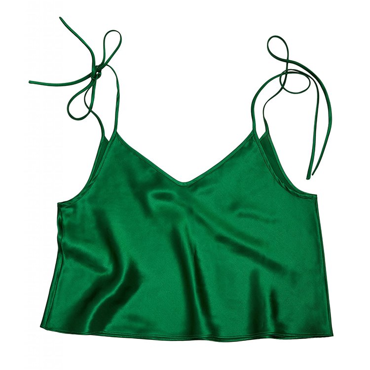 Factory price 2pcs silk cami top and Shorts set pure silk Pajama 100% mulberry silk camisole for women