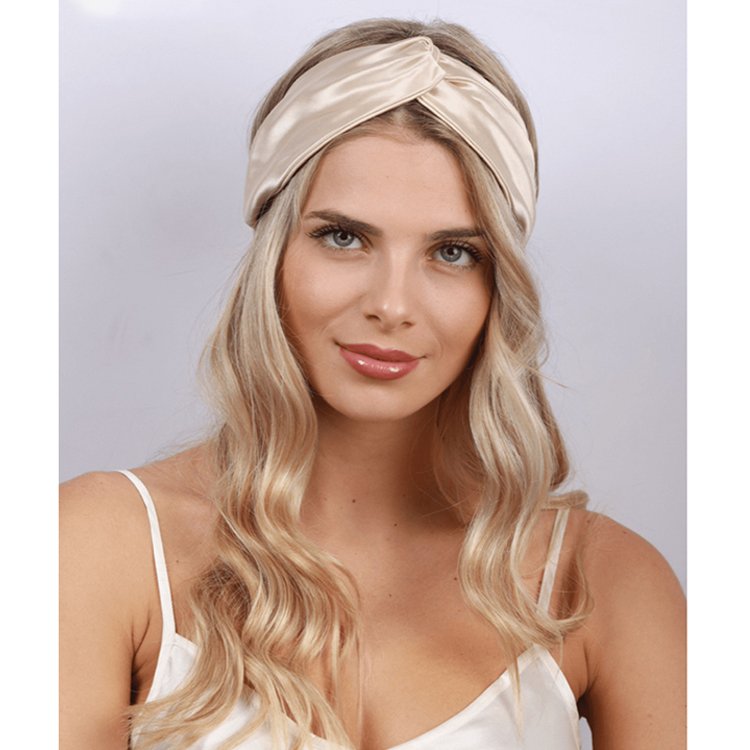 Luxury silk hair tie with band hairband 100% mulberry silk elastic headband for hair protection