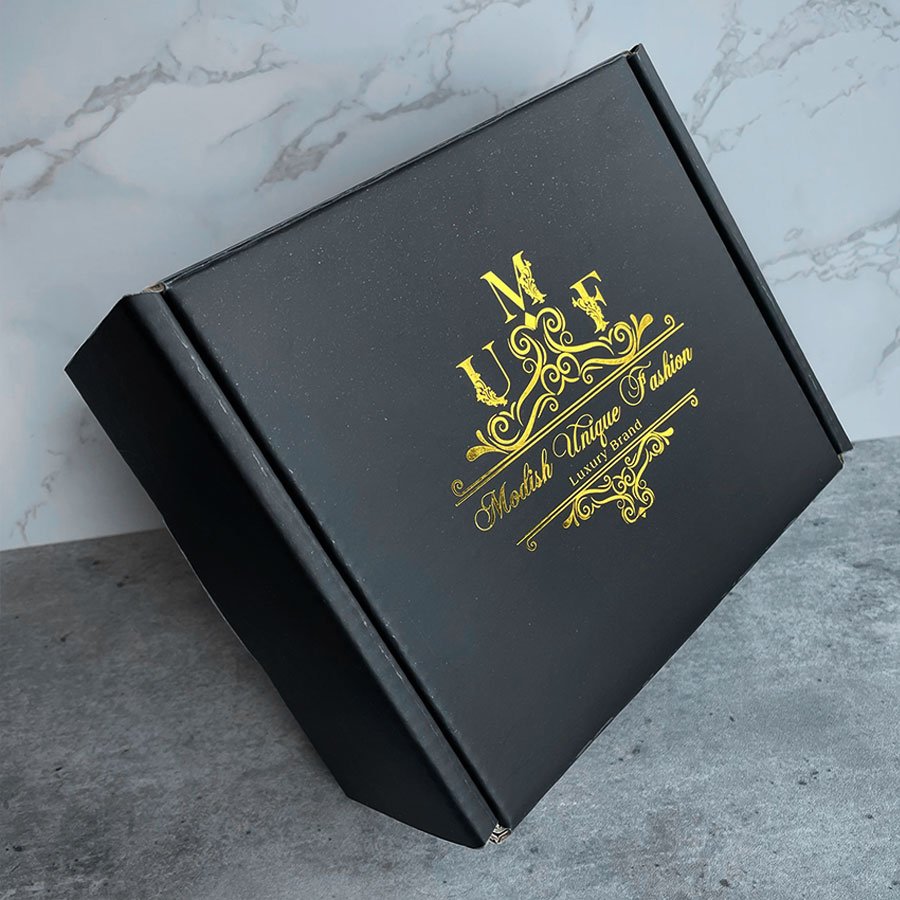 Custom Logo Printing Perfume Paper Packaging Box Black Shipping Corrugated Cardboard Mailer Box For Carton