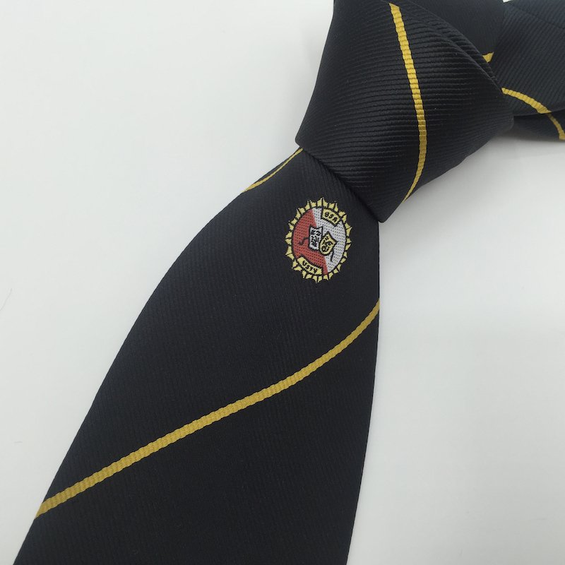 Famous brand logo jacquard polyester tie masonic necktie