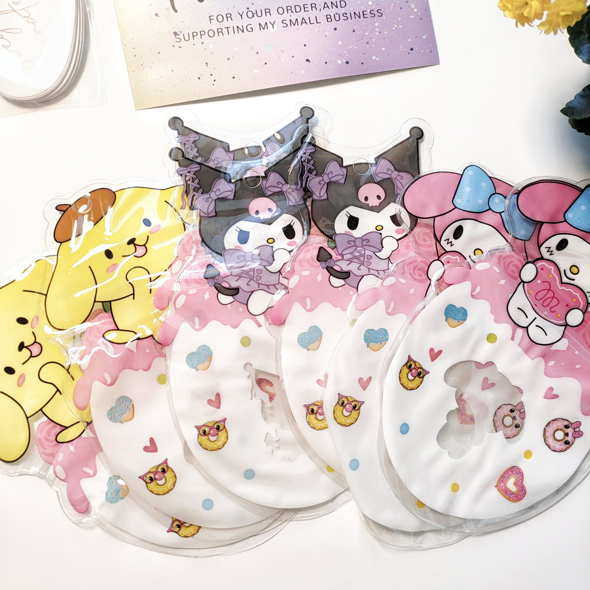 Melody Kuromi Purin Keychain Storage Cute Cartoon PVC Water-Proof Plastic Zipper Bags Hot Stamping Reusable Enhanced Security