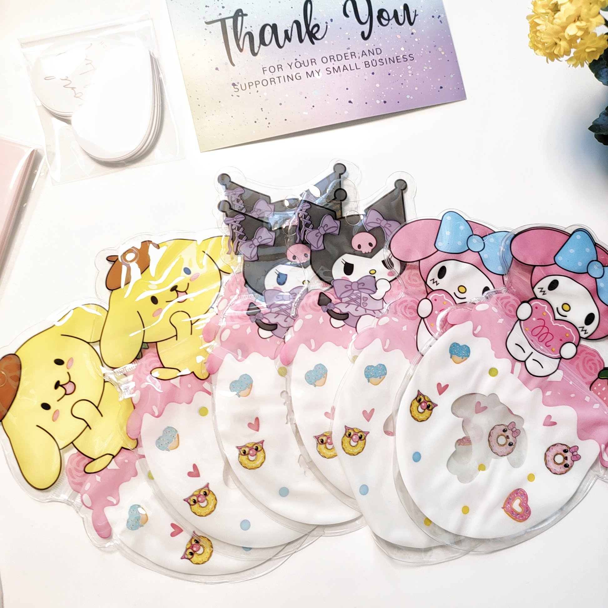 Melody Kuromi Purin Keychain Storage Cute Cartoon PVC Water-Proof Plastic Zipper Bags Hot Stamping Reusable Enhanced Security