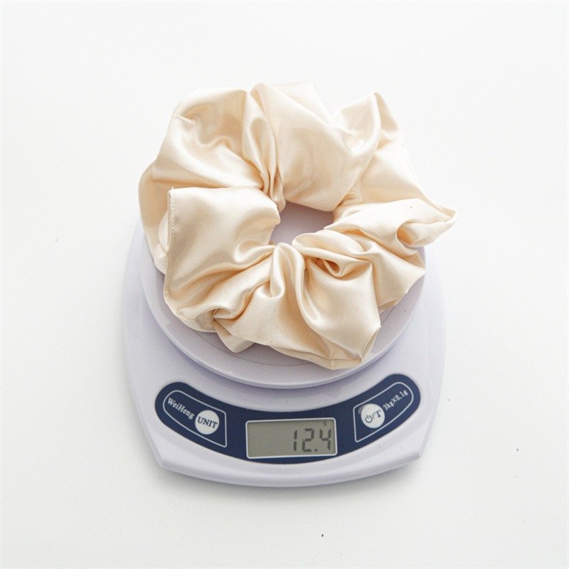 18cm Oversized Simple Design Solid Color Hair Ties Accessories Women Elastic Rubber Bands Silk Satin Big Large Hair Scrunchies