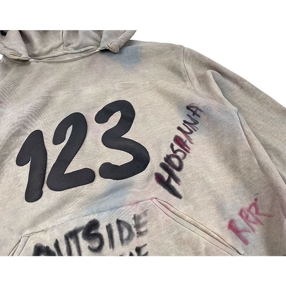 OEM Wholesale French Terry Hoodie 100% Cotton Washed Color Hoodie Logo Tie Dye Puff Print Pullover Hoodie for Men