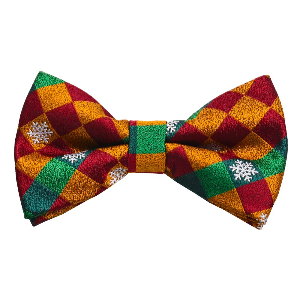 YiLi Men Christmas Xmas Polyester Self Bow Ties for Men