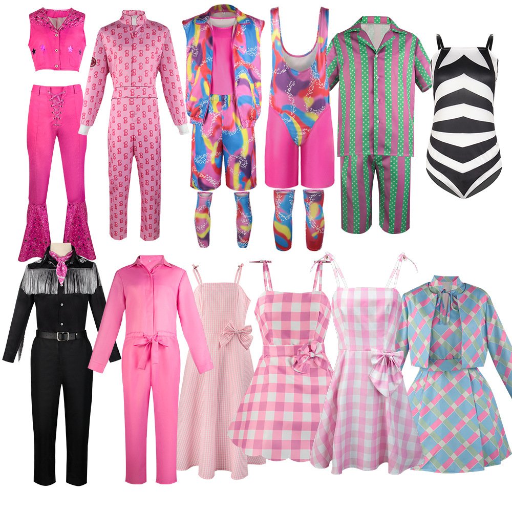 18 Styles Movie Clothing Costumes Dream Pink Dress Cosplay Costume Sets Halloween Performance Costume For Woman
