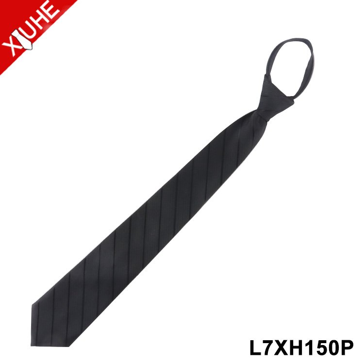 Blue Cheap Mens Zipper Necktie Weeding Formal Solid Color Ties Black Custom Polyester Zip Neck Ties