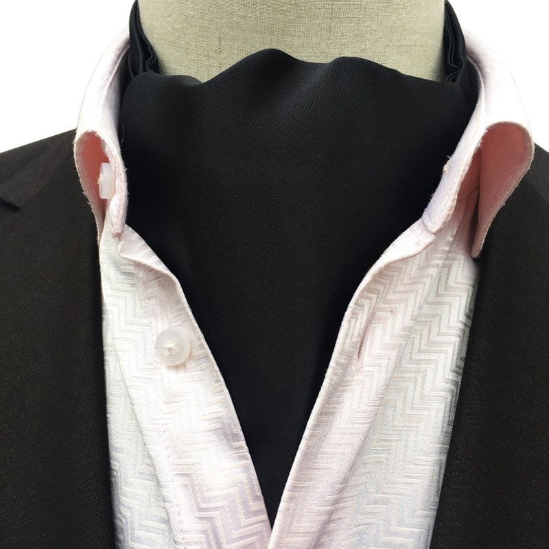 Odm/oem Corbatas Hombre Custom Logo Polyester Jacquard Ascot Classic Ties For Men Italian