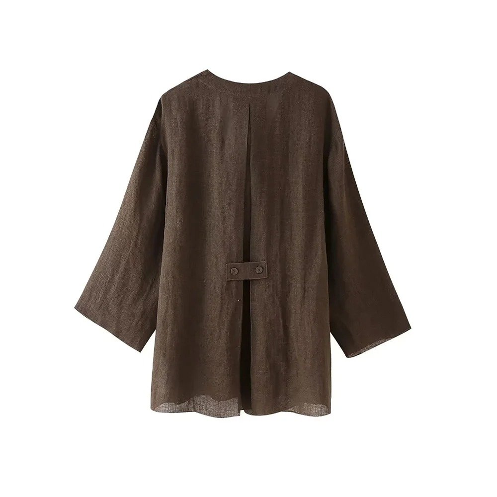 Women Fashion With Tied Loose Kimono Blouses And High Elastic Waist Straight Pants Female Two Piece Sets Mujer