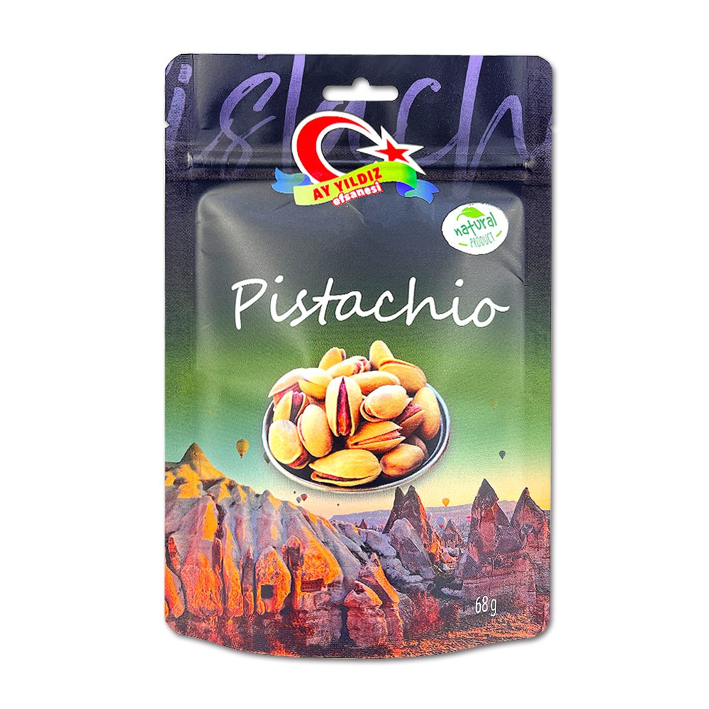 Full printed kraft paper dried fruit nuts packaging bag with hanging hole